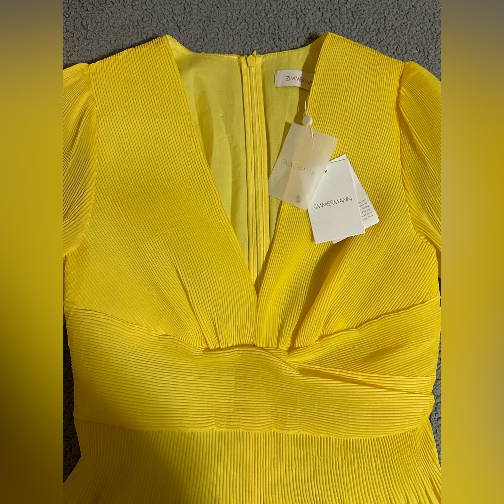 Zimmermann Pleated Tiered Minidress